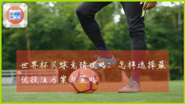 世界杯买球竞猜攻略：怎样选择最优投注方案与策略