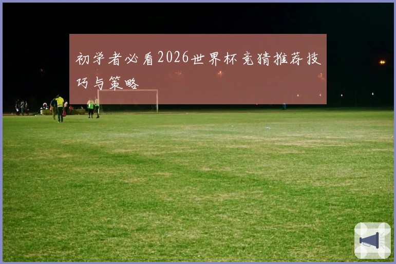 初学者必看2026世界杯竞猜推荐技巧与策略